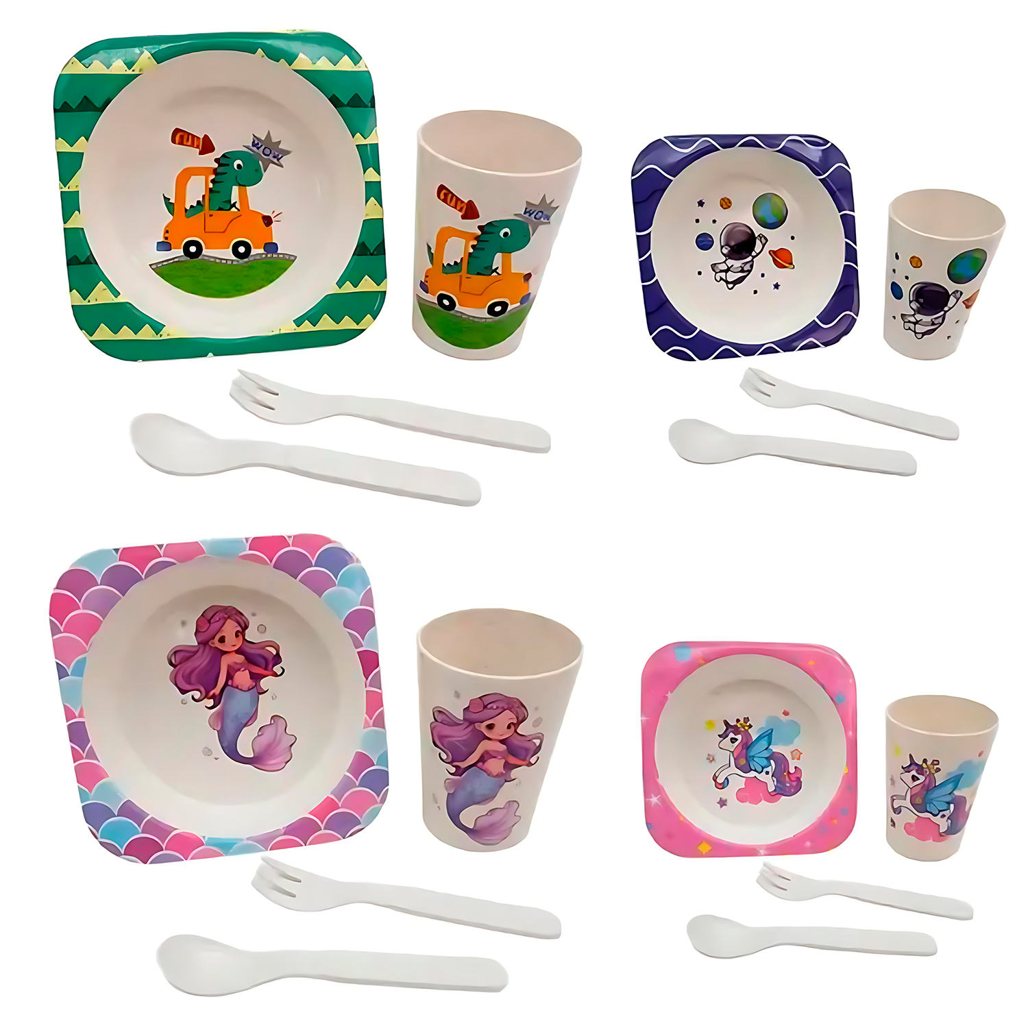 Kit de Refeição Infantil Com 4 peças