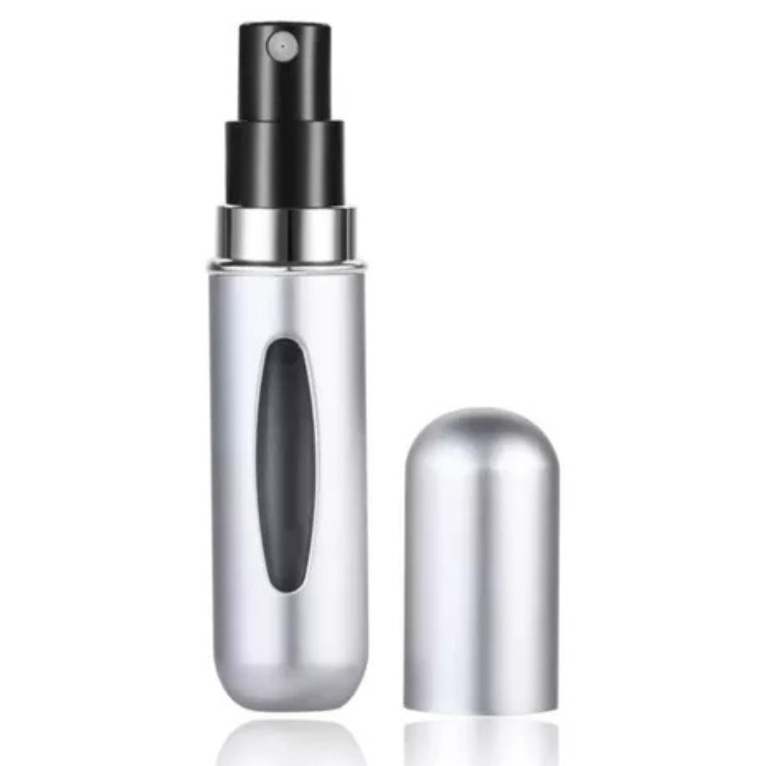 Frasco Perfume Decanter Recarregável 5ml Prata Fosco