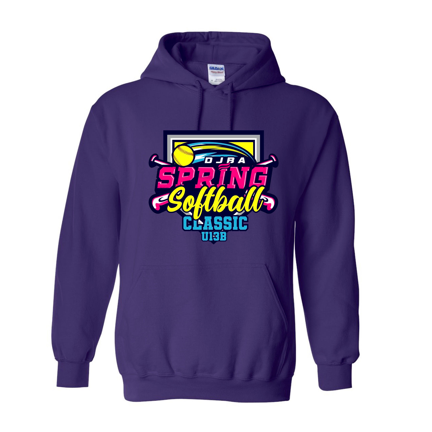 Spring Softball Classic Purple Hoodie