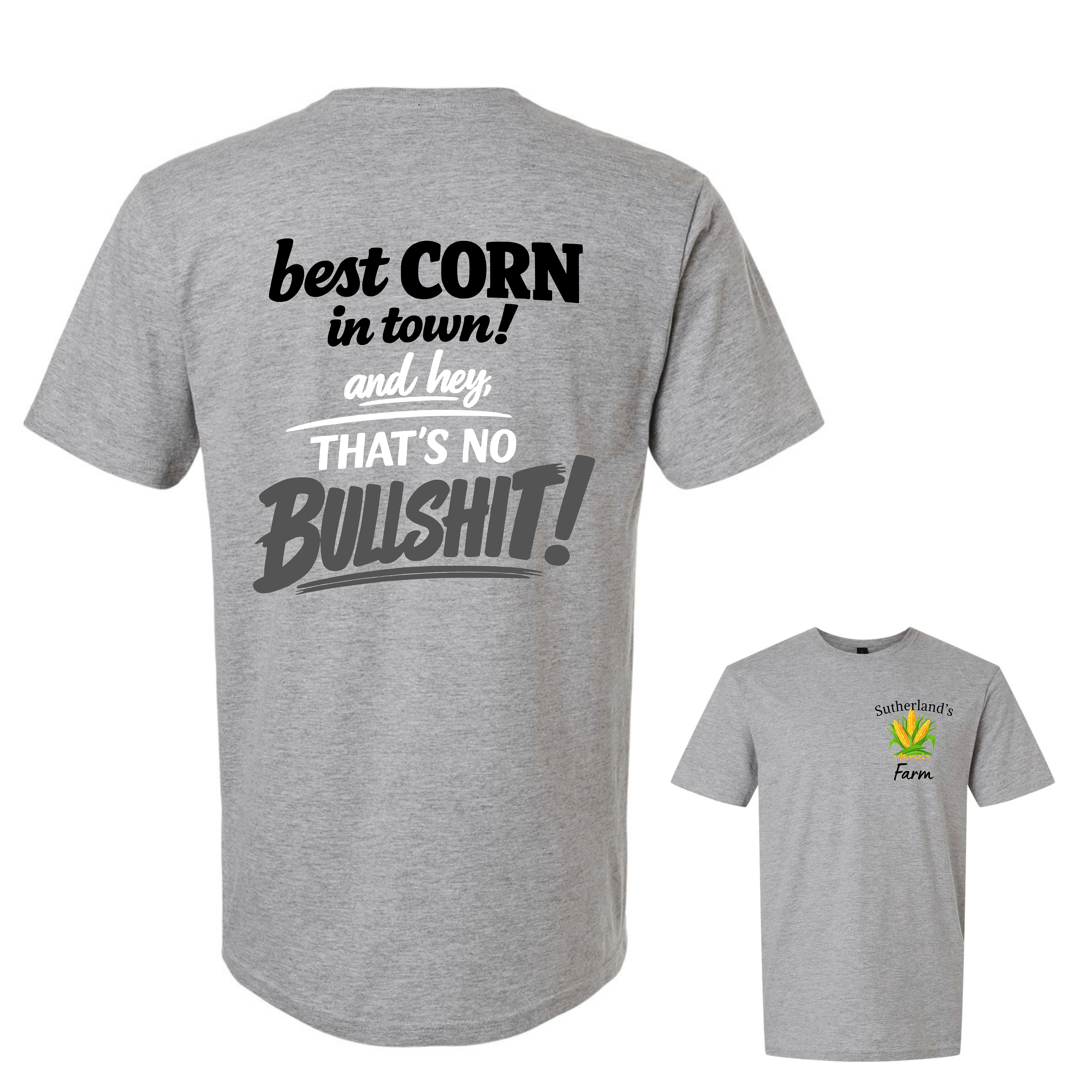 Sutherland's Farm Grey Tee - No Bullshit
