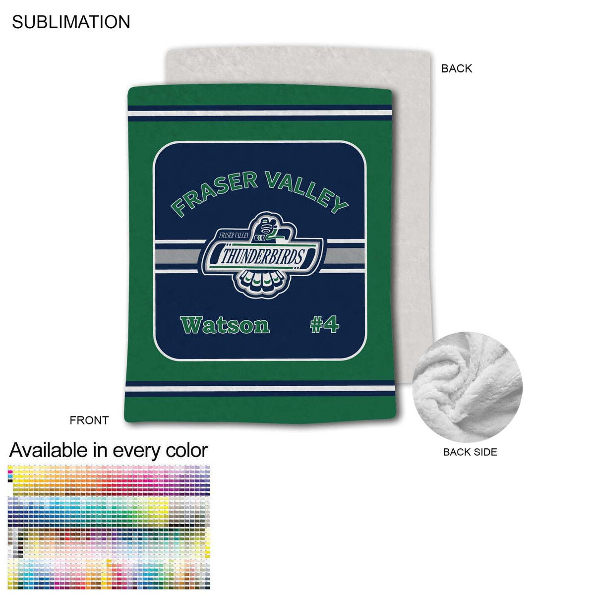 Custom Team Blankets - Plush Mink Flannel Fleece