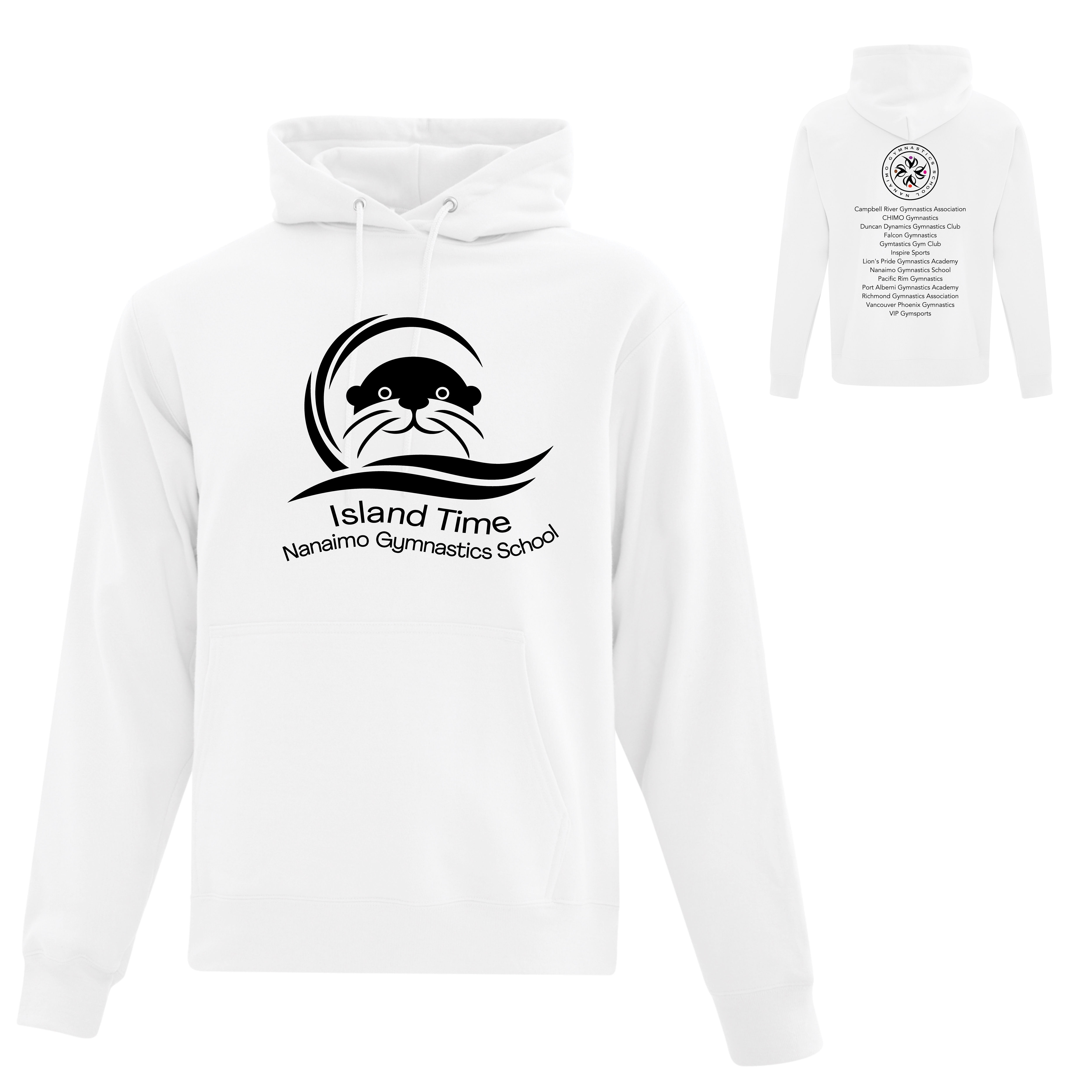 Island Time Gymnastics Pullover Hooded Sweatshirt - White