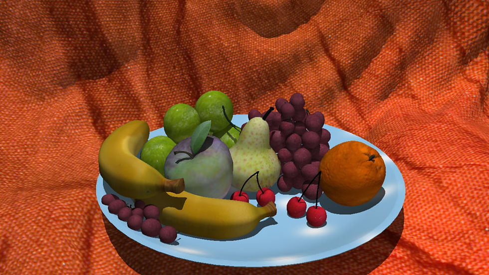 3D Textured Fruit Bowl