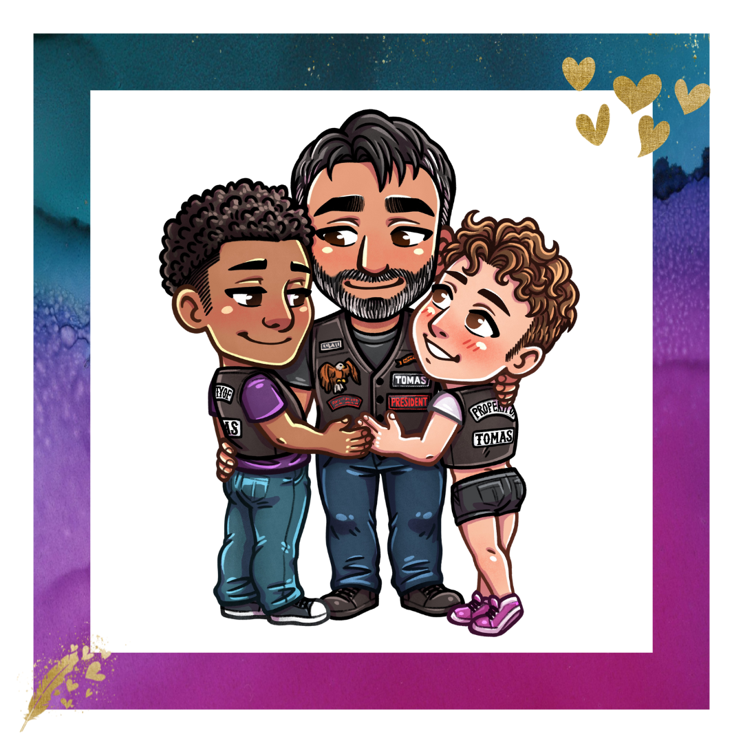 Tomas & His Boys Chibi Sticker