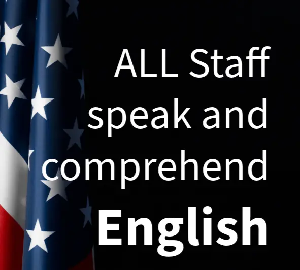 we speak English