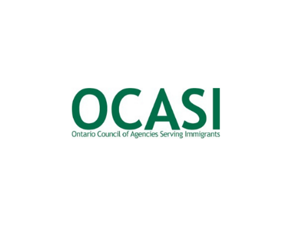 OCASI, Ontario Council of Agencies Serving Immigrants logo