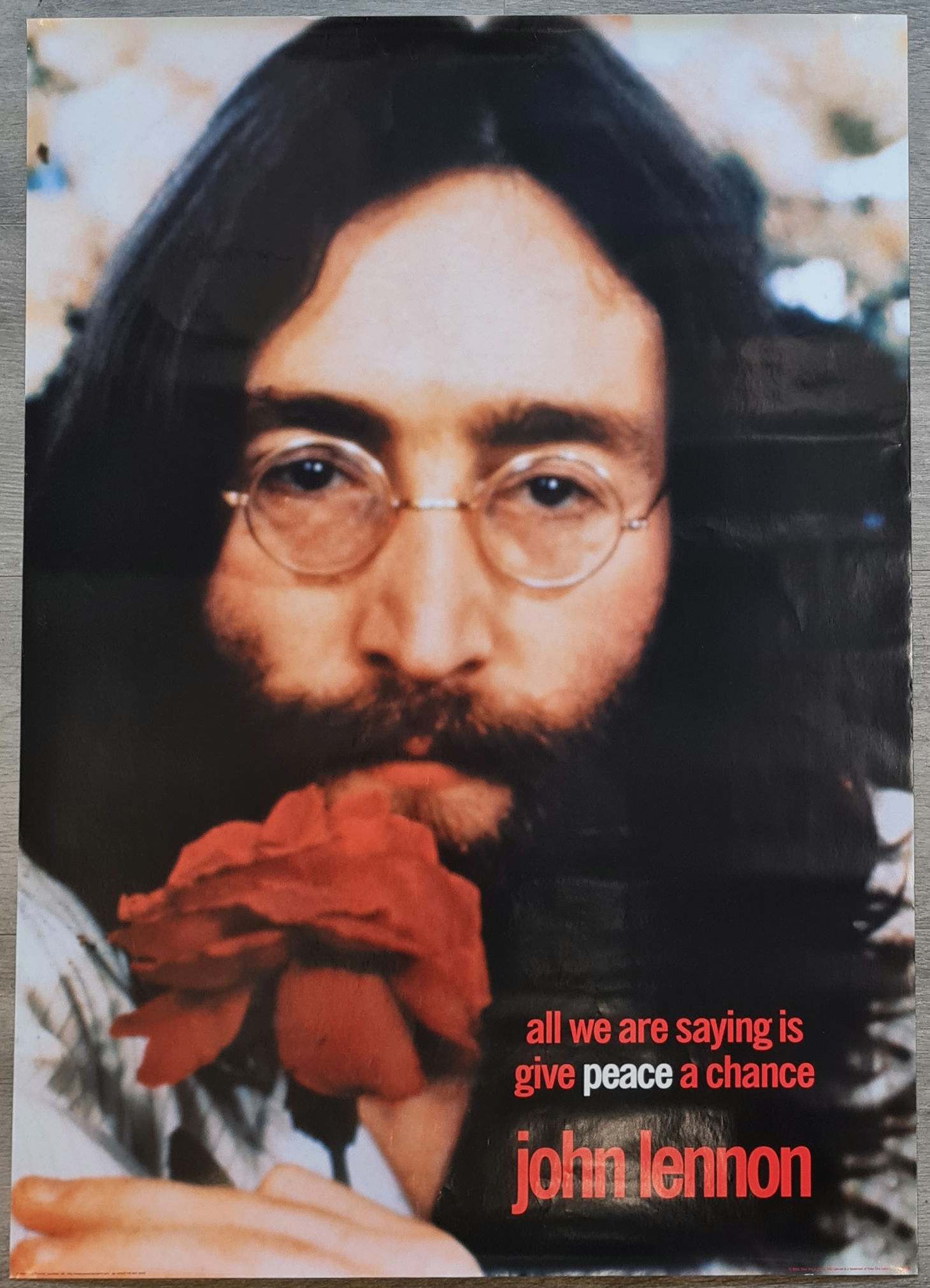 John Lennon 'Give Peace A Chance' Poster - Yoko Ono Lennon (2003)