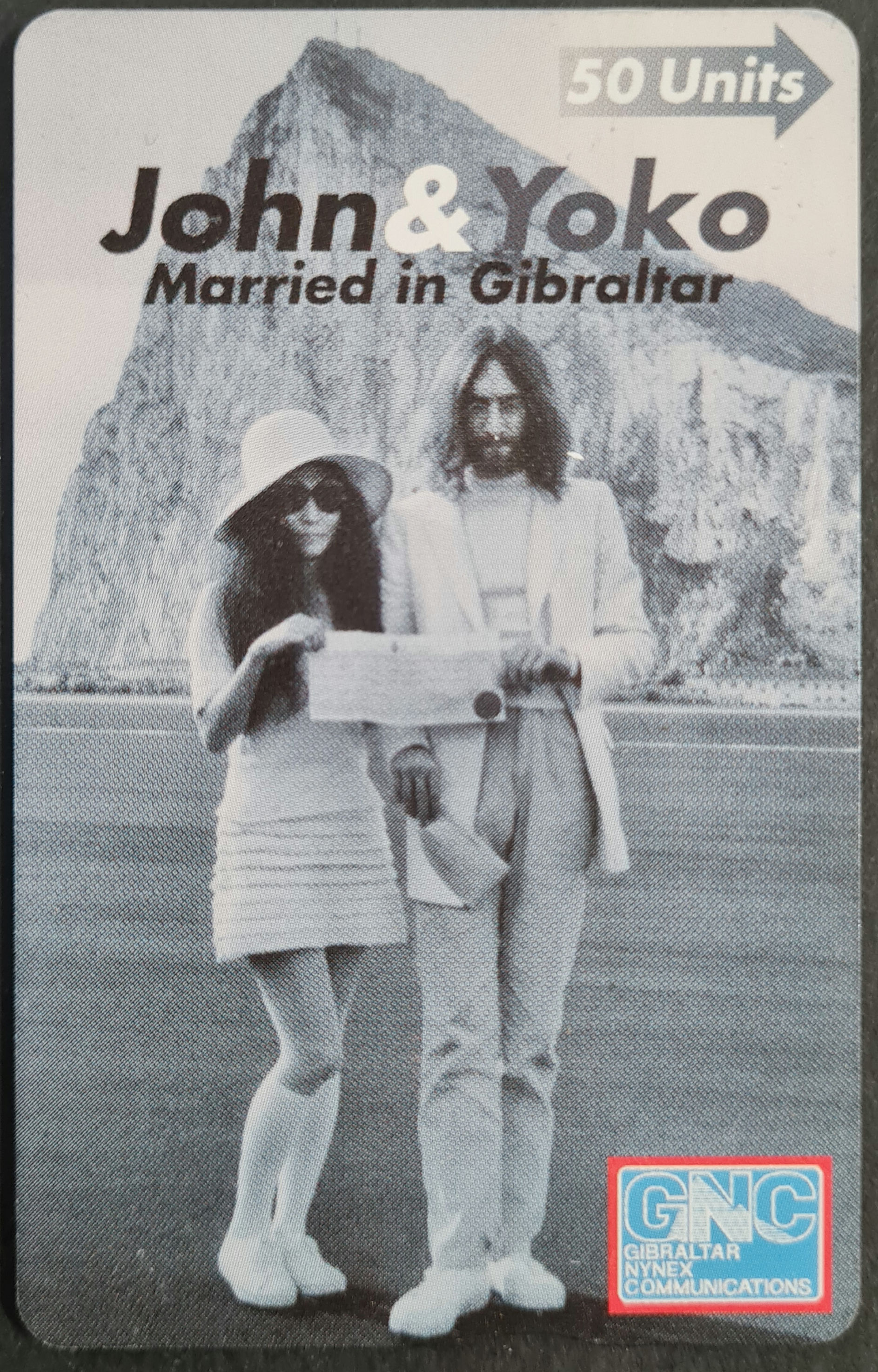 'John & Yoko Married In Gibraltar' Used Phonecard - GNC