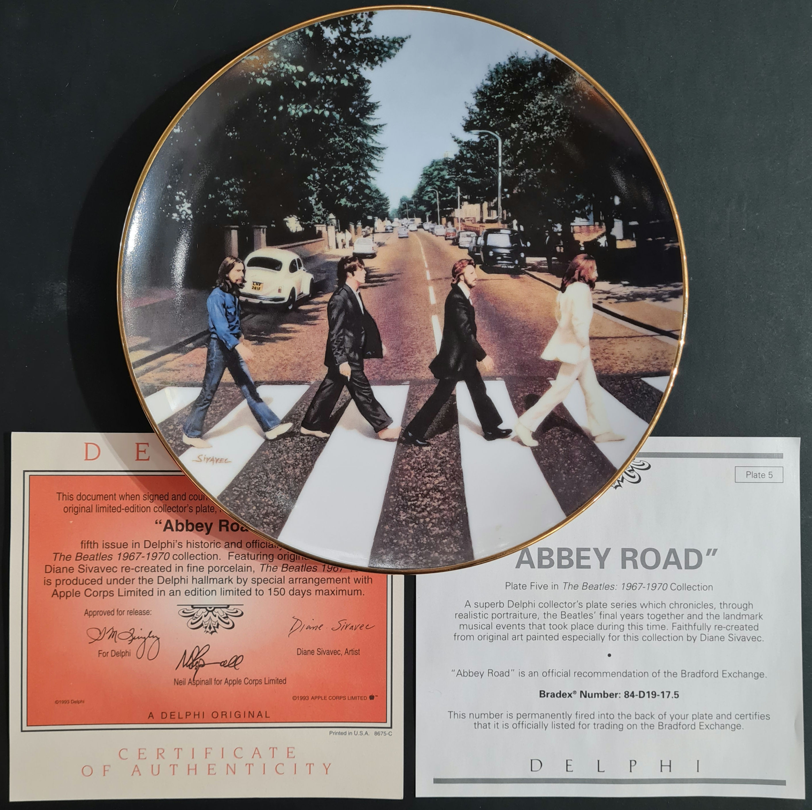 'The Beatles 1967-1970: Abbey Road' Ltd. Edition Plate - Delphi (1993)