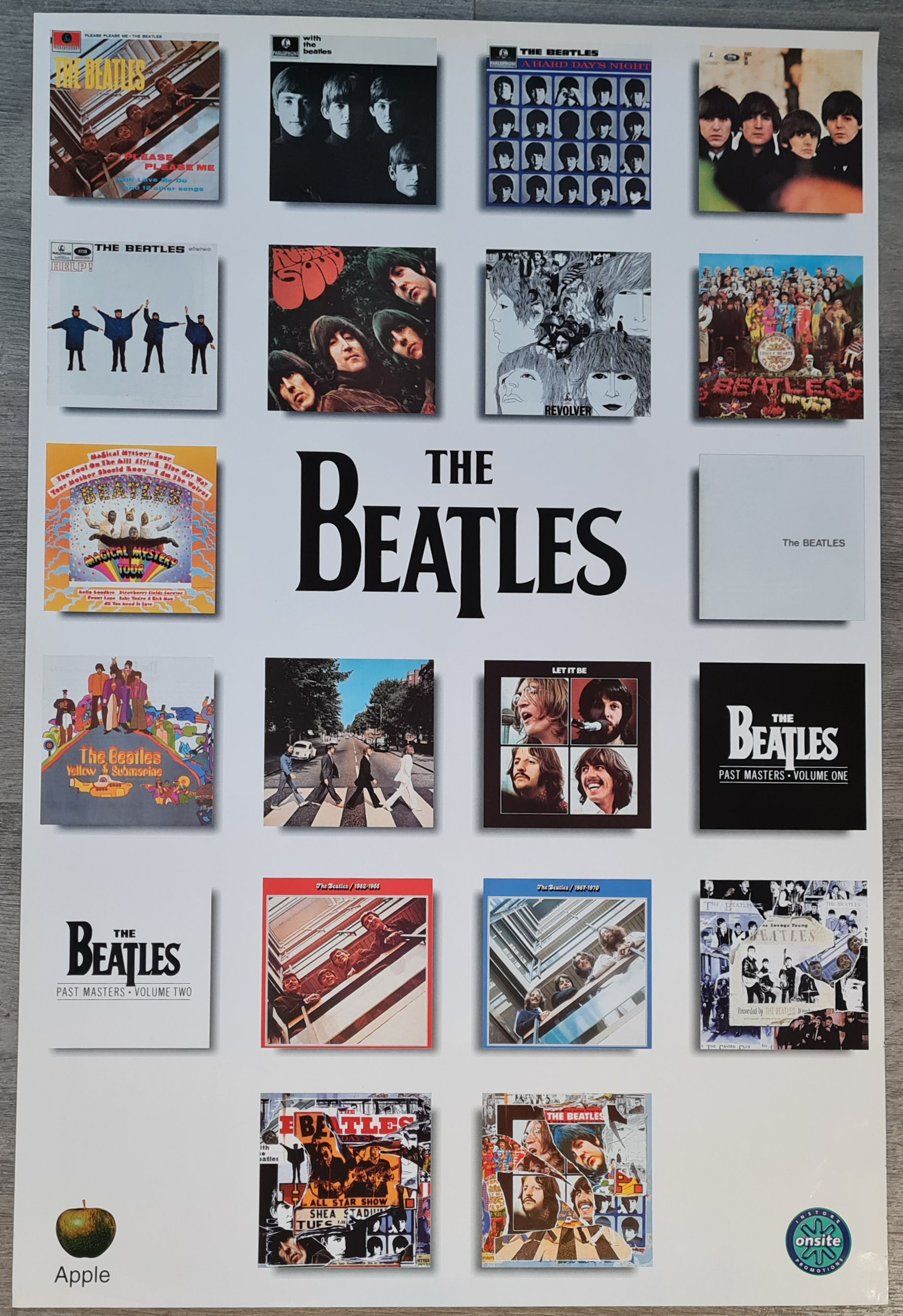 The Beatles Discography Record Store Promo Poster - Apple/Onsite Instore (1996)