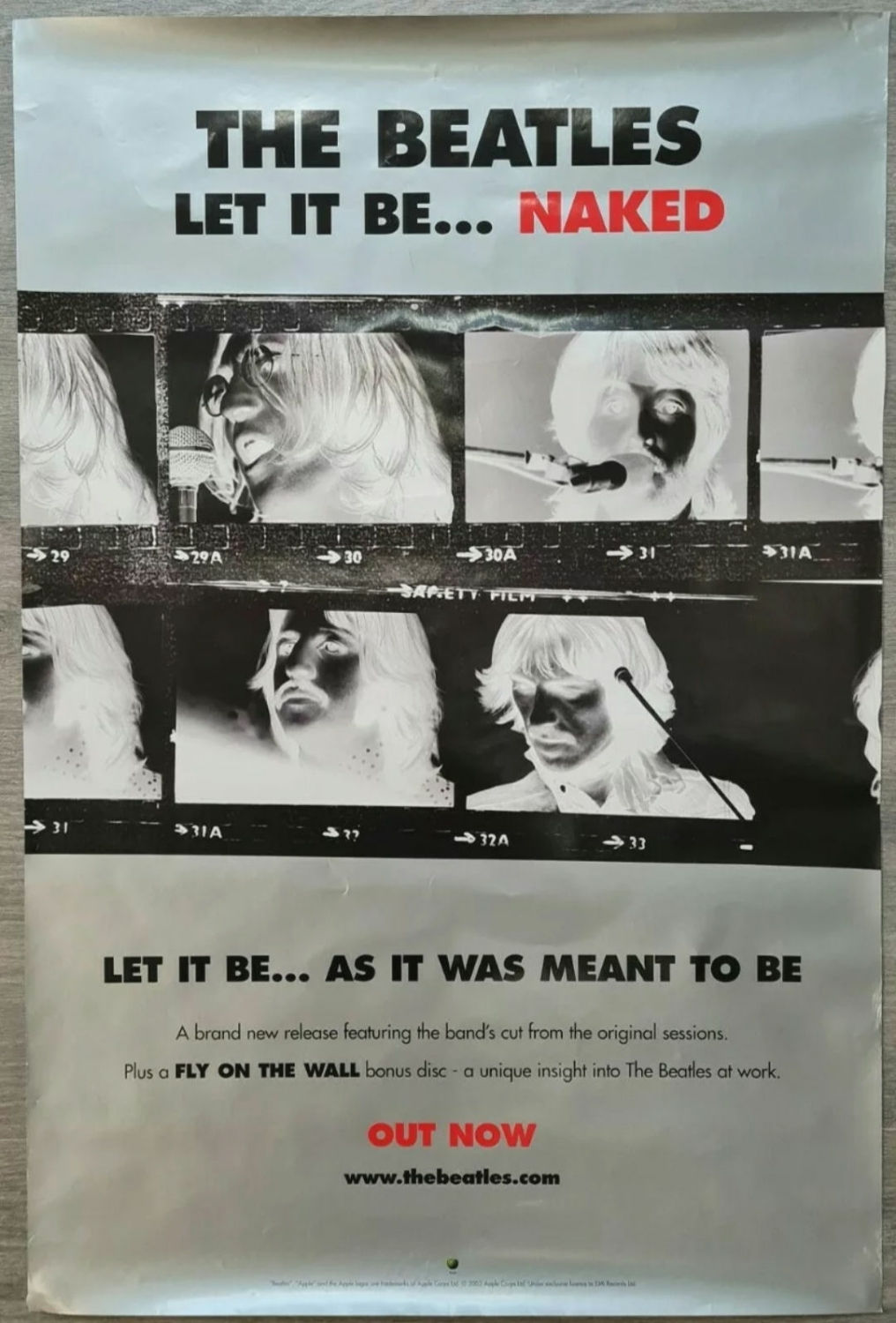The Beatles 'Let It Be... Naked' Promo Poster - Apple Corps/EMI (2003)