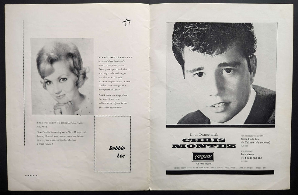 Thumbnail: The Beatles Chris Montez & Tommy Roe 1963 Tour Programme + Montez Signed Cutting