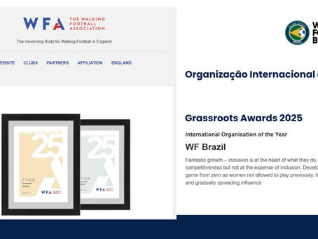Walking Football Brasil é escolhida a Organização Internacional do Ano no Grassroots Award
