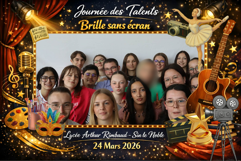 Photobooth journée des talents lycée Sin le Noble événement scolaire