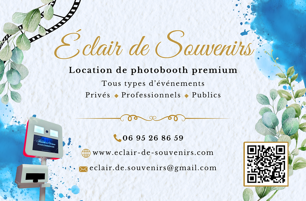 Carte de visite Éclair de Souvenirs