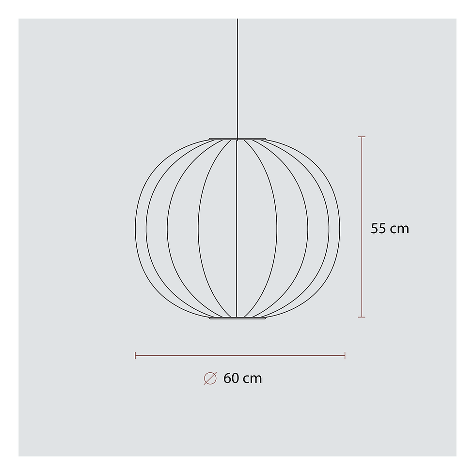 Thumbnail: Knit-Wit Lamp, Round 60, Sand Stone, Pendant