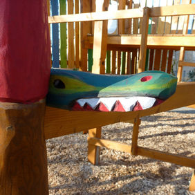 Stephanie Dietmann Villa Bonn discorso Piratenspielplatz Schiff mit Palmen Krokodil