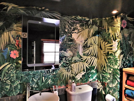 Lockdown Mural - what to do when you're trapped inside with 5 tester pots of emulsion!