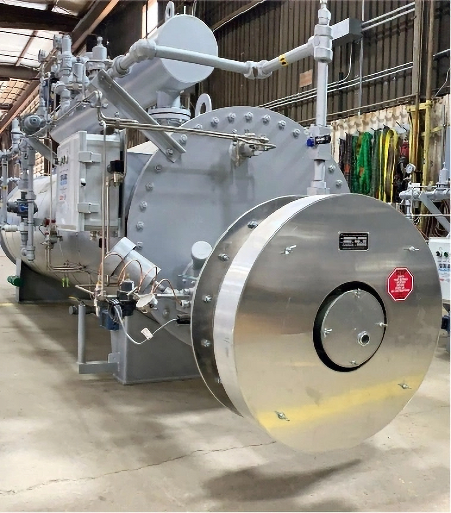 Flameco natural draft burner installed in the field