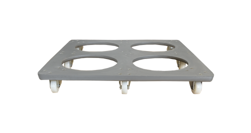 Suporte Quadrado Aluminio 60x60 - Rodas Gel/Silicone; Ref. SQA60