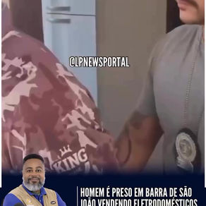 LAGRANTE EM BARRA DE SÃO JOÃO! Homem é preso vendendo eletrodomésticos roubados em Cabo Frio!