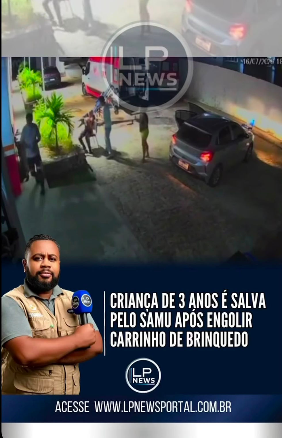 Momentos de desespero terminaram em alívio na cidade de Campo Maior, no Norte do Piauí. Uma criança de apenas 3 anos foi salva por uma equipe do Serviço de Atendimento Móvel de Urgência (SAMU) após sofrer um grave engasgamento provocado por um carrinho de brinquedo.