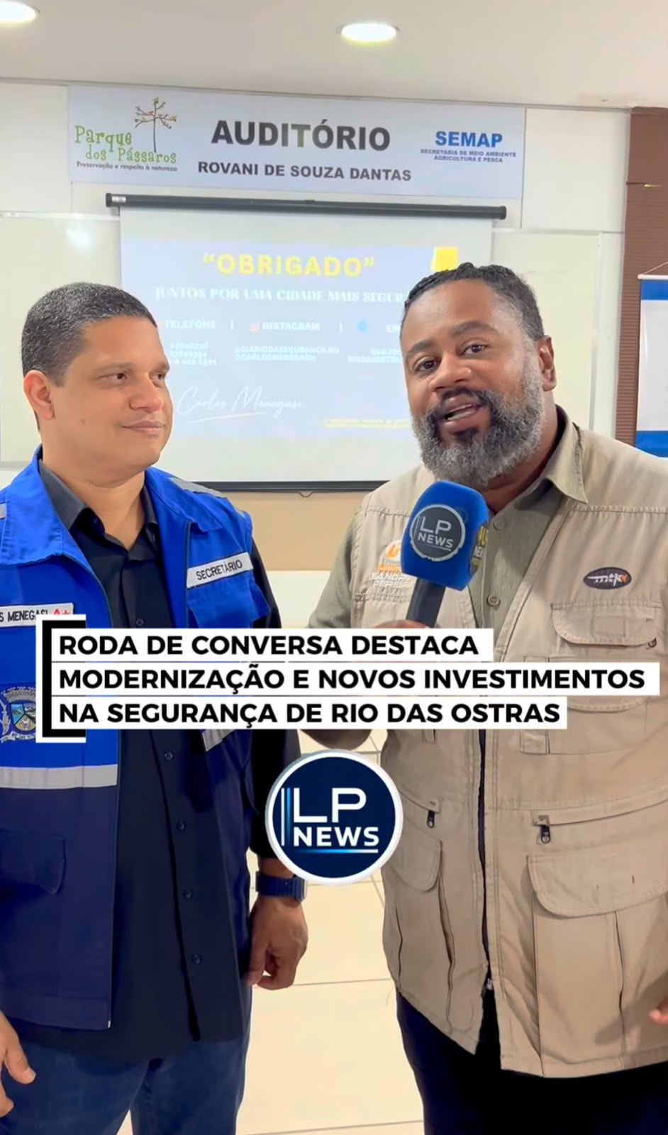 A equipe do LP News acompanhou, na manhã desta quarta-feira, uma roda de conversa promovida pela Secretaria Municipal de Ordem Pública de Rio das Ostras. O encontro reuniu representantes da imprensa e autoridades para apresentar os avanços e investimentos que vêm sendo realizados na área da segurança pública do município.