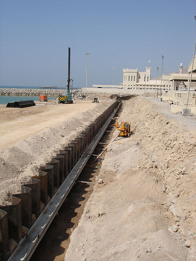 Construction of quay wall
