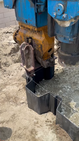 driving vinyl sheet pile