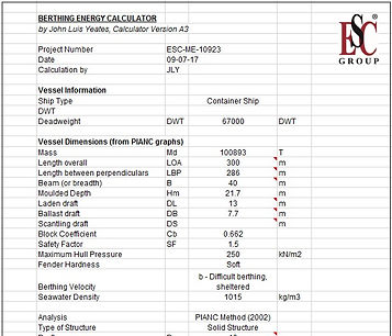 marine fender design and budgeting