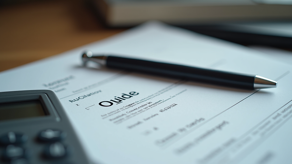 Close-up view of judicial documents and calculator on a desk