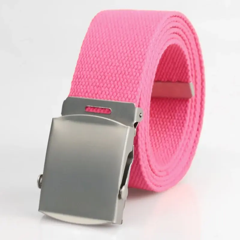 Miniatura: New Men's Canvas Belt Outdoor Wear-Resistant Breathable Alloy Buckle Unisex Belt