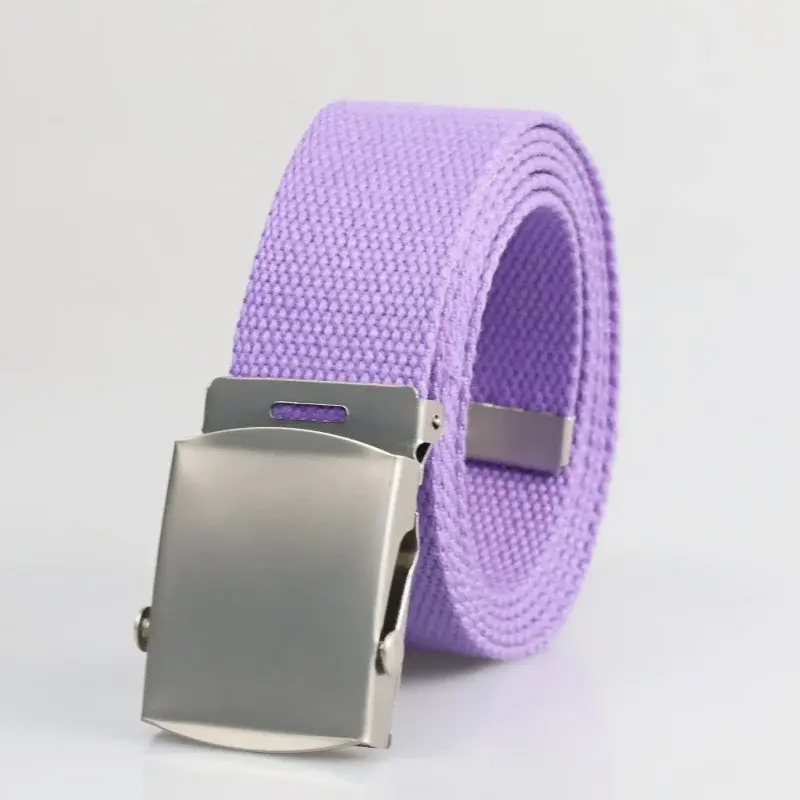 Thumbnail: New Men's Canvas Belt Outdoor Wear-Resistant Breathable Alloy Buckle Unisex Belt