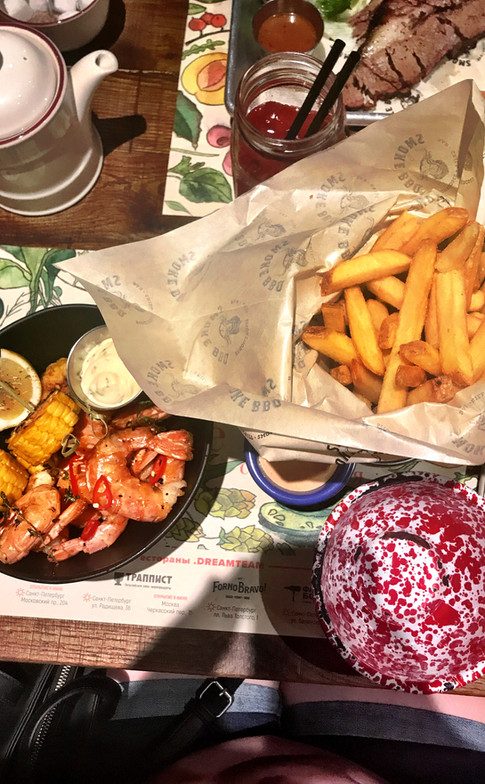 BBQ Shrimp and Fries