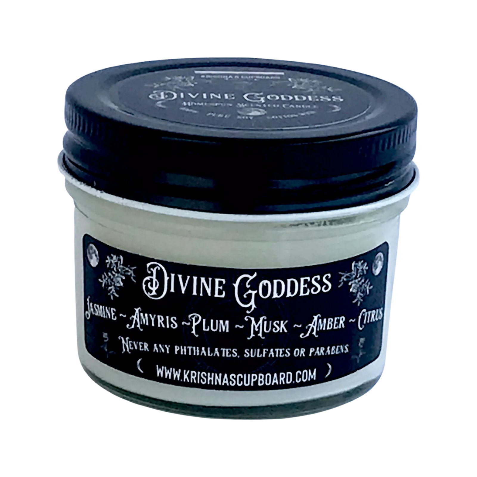 Divine Goddess Soy Wax Candle | Jasmine - Amyris - Amber - Plum - Citrus - Musk