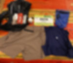running racing clothes shorts backpack leap gels race bib athlos bladder hydration vest