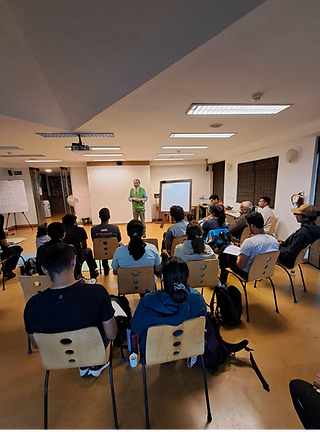 classroom session for wilderness first aid Hanifl centre mussoorie