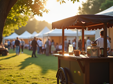 Unique Coffee Experience: Catered Cart Service and Online Sales