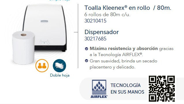 Dispensador toalla en rollo Kimberly Clark 30217685