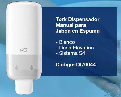 Miniatura: Dispensador de jabón espuma tork DI70044