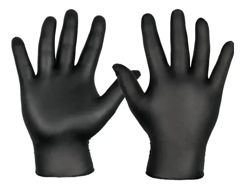 Guantes de Nitrilo Negro sin polvo talla S