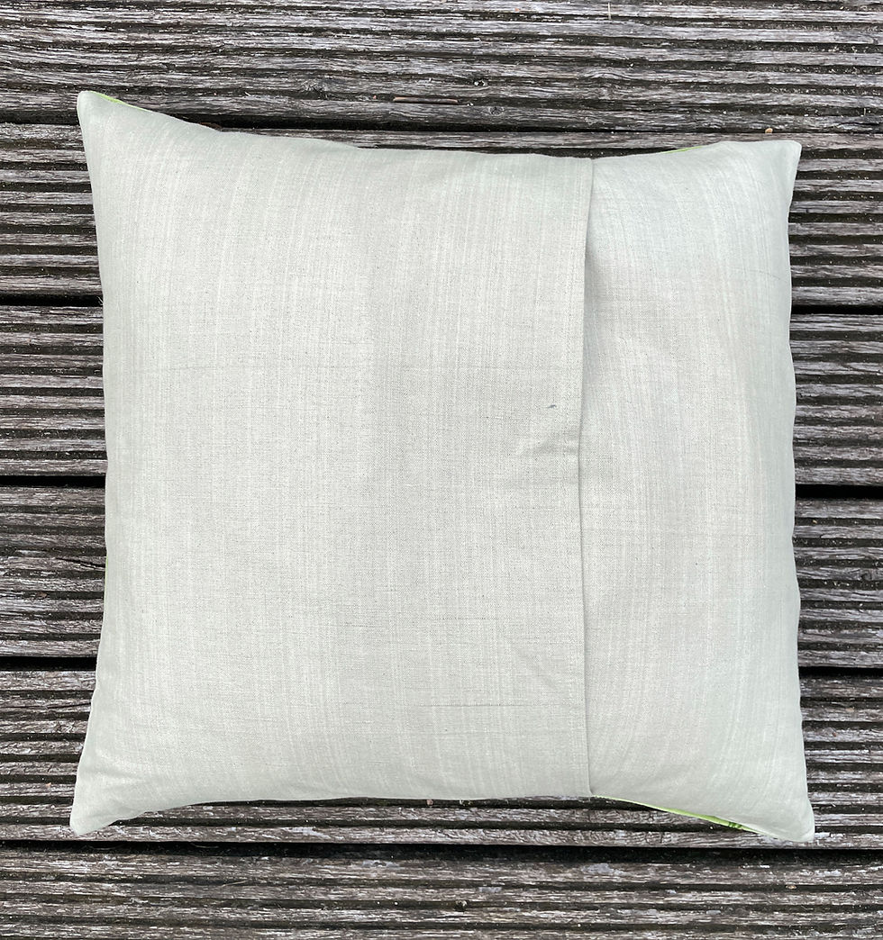 Miniaturbild: kaminrotes Samt-Kissen 40x40 cm - Farn