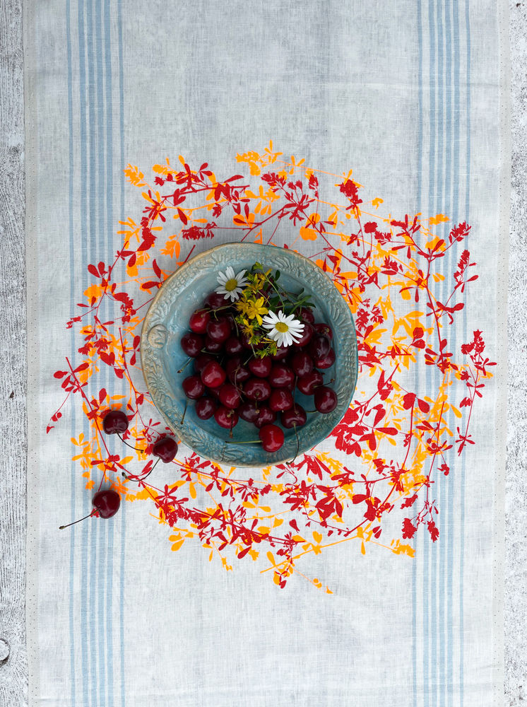 Miniaturbild: weißer Leinen -Tischläufer  "Luzerne"