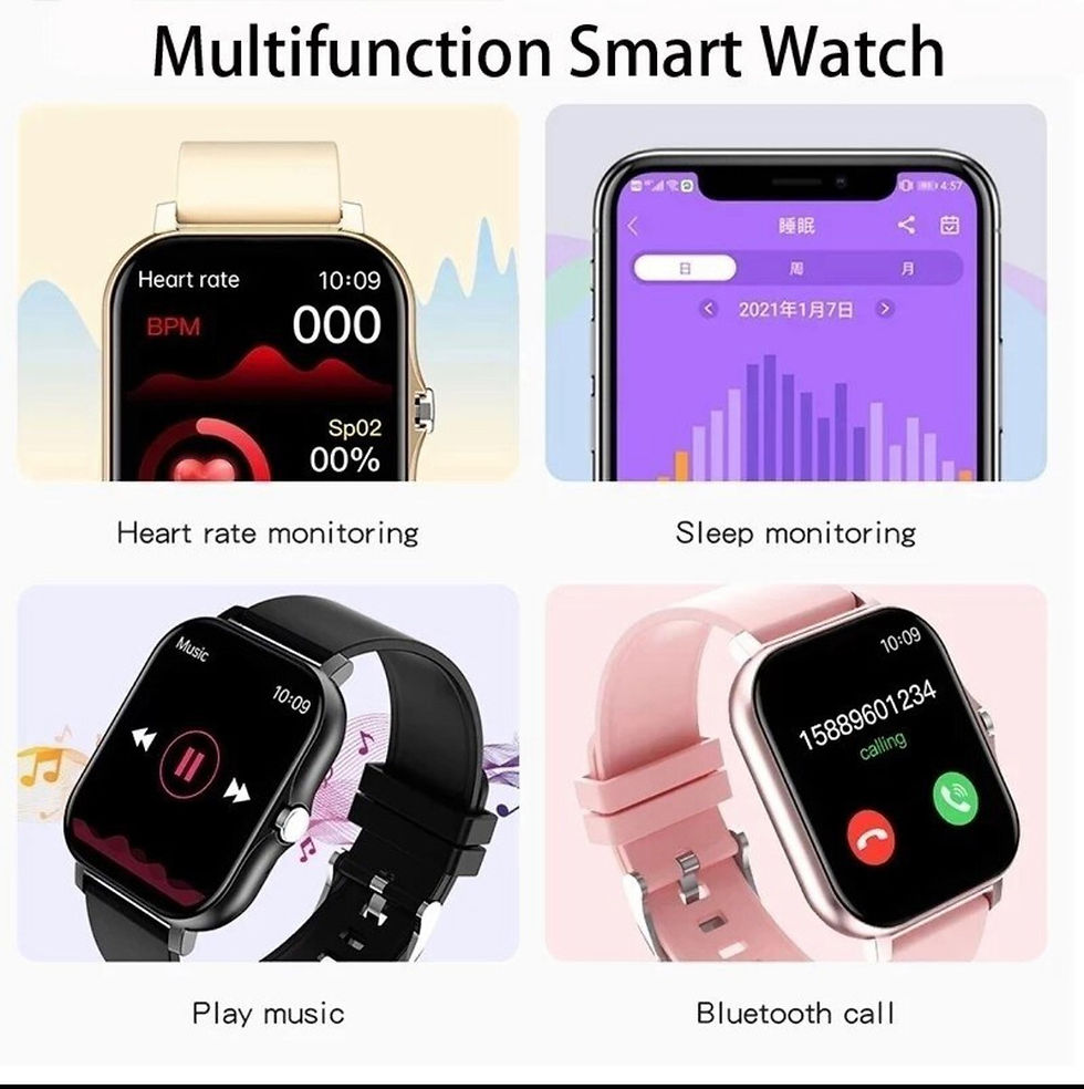 Thumbnail: Smart Watch Phone Call Heart Rate Blood Pressure Monitor-DT7 Pink
