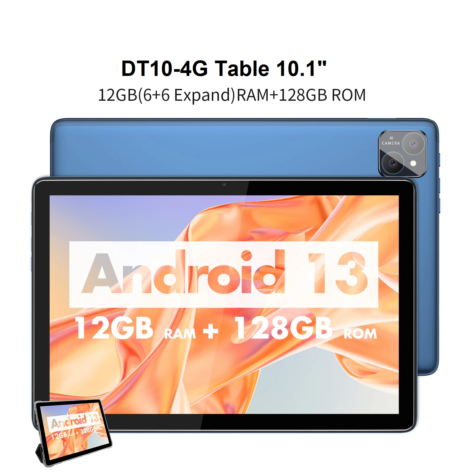 NEW 10.1-inch Android Tablets 12G/128GB Dual Camera 4G LTE Bluetooth WIFI