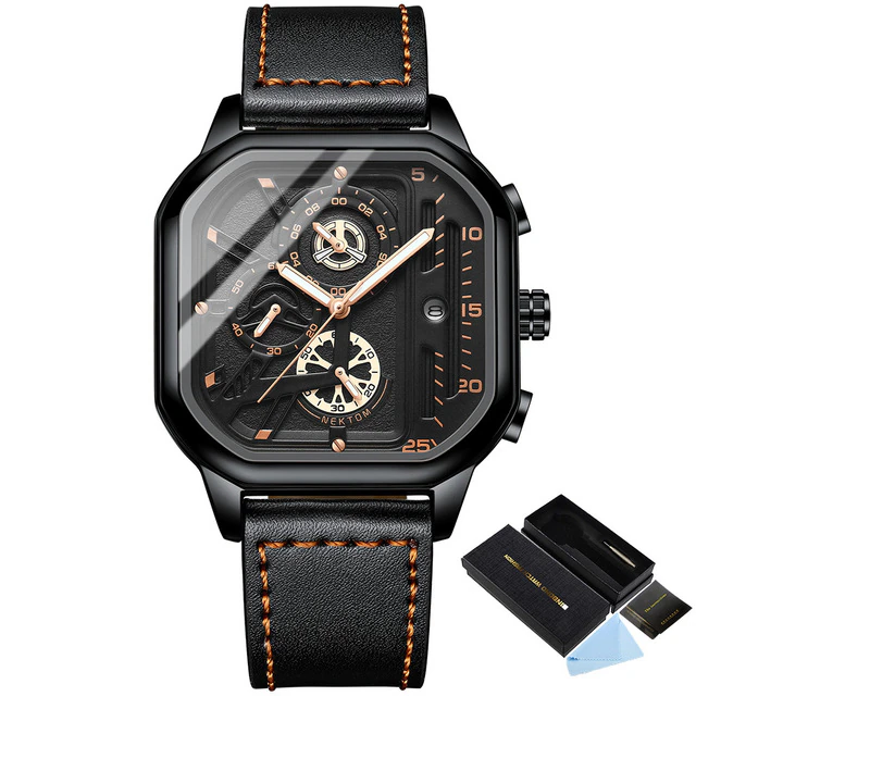 Top Luxury Brand Square Chronograph Wrist Watch Quartz-DTSQUARE - Picture 16 of 20