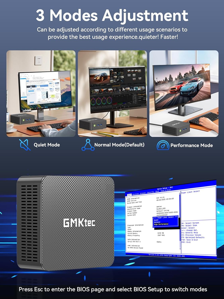 Thumbnail: GMKtec Mini PC Intel N95 Windows 11 Pro DDR4 8G 128G/256G SSD WIFI5-NEW
