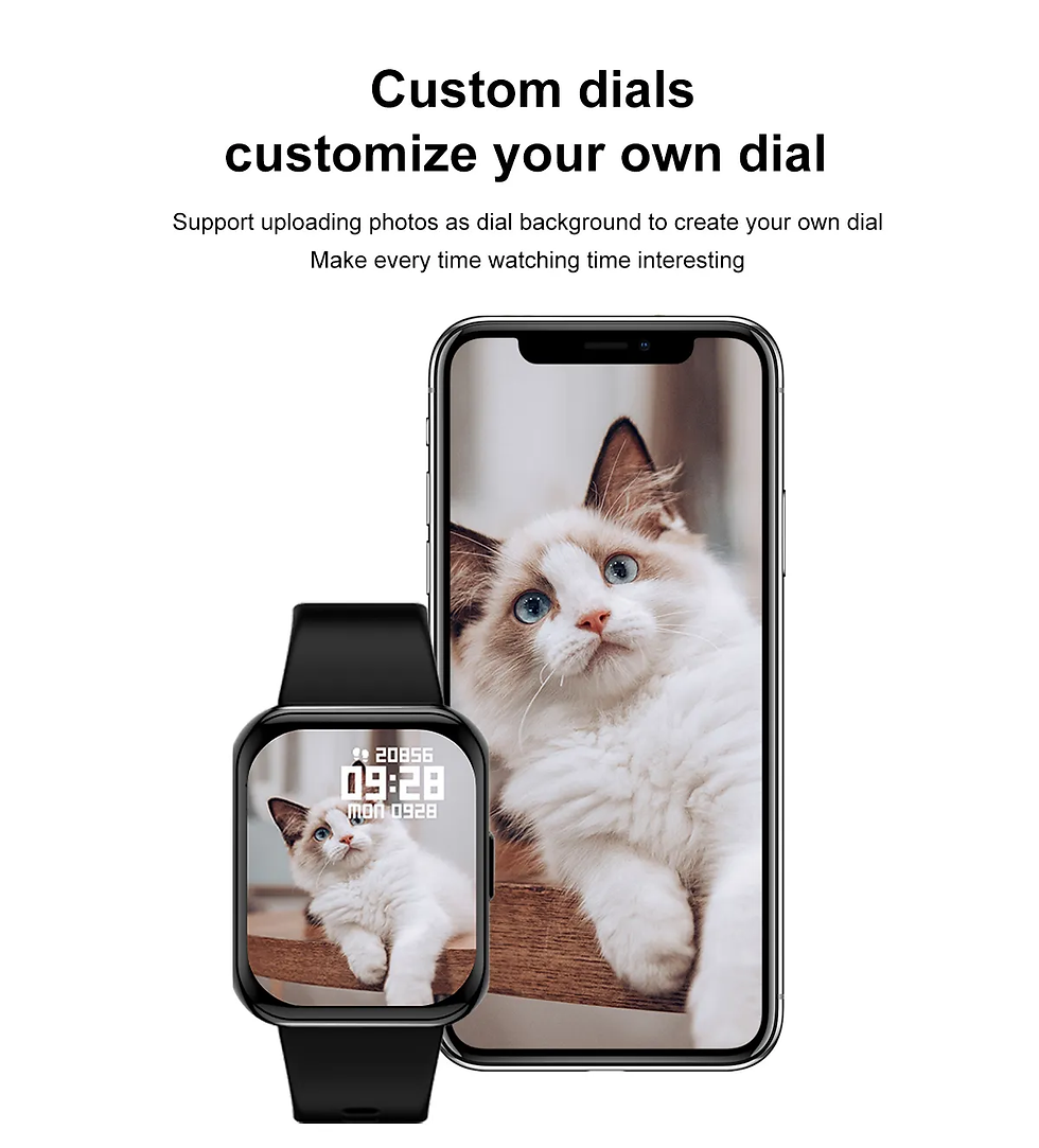 Thumbnail: Smart Watch for Women Fitness Tracker Heart Rate Sleep Monitor Phone Call- DT66