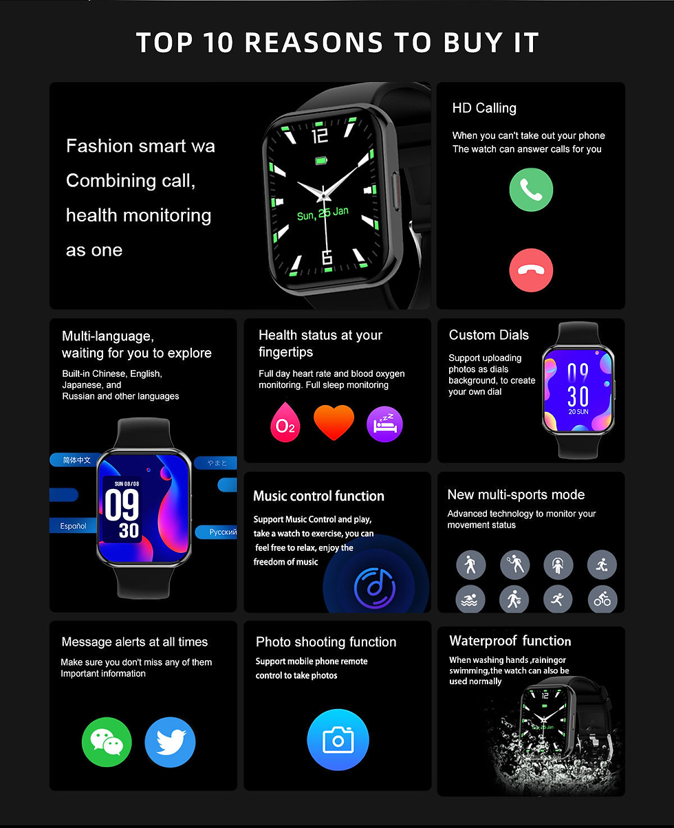 Thumbnail: Smart Watch for Women Fitness Tracker Heart Rate Sleep Monitor Phone Call- DT66