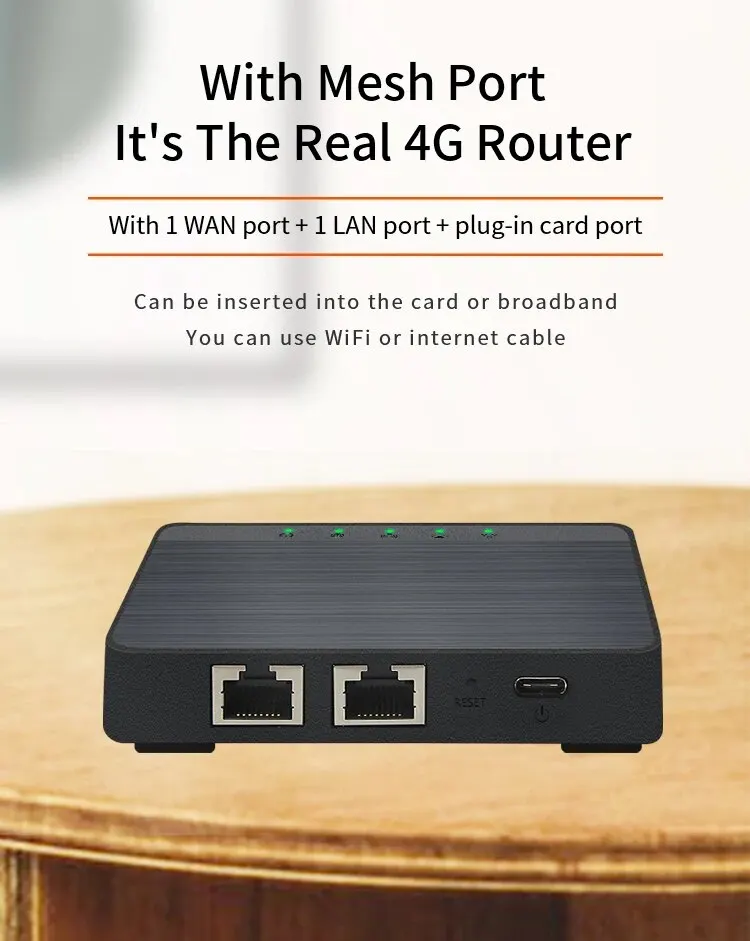 Thumbnail: 300Mbps WiFi 4G LTE Modem Router VPN Wireless Internet Router &SIM Slot-DT